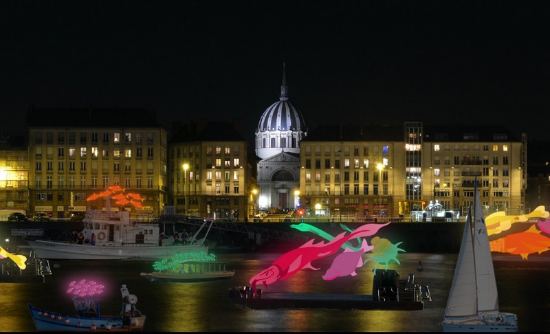 « Débords enchantés », c’est l’idée féerique proposée par cinq étudiants de l’École nationale supérieure d’architecture de Nantes, pour mettre en lumière les poissons de Loire. « Débords enchantés », c’est l’idée féerique proposée par cinq étudiants de l’École nationale supérieure d’architecture de Nantes, pour mettre en lumière les poissons de Loire.