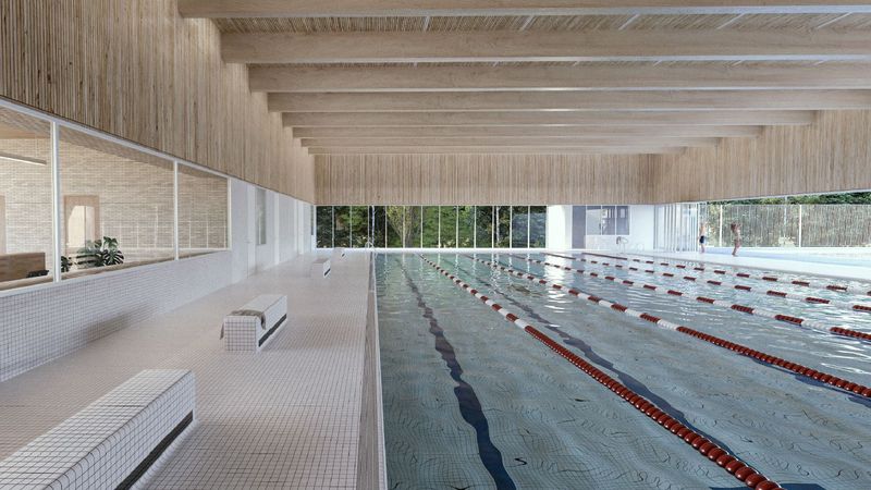 Le bassin intérieur des Dervallières. © Raum Architectes