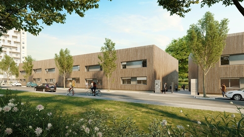 Cour artisanale du Bout des Landes -  Mars 2024. Livraison de ce lieu destinés aux artisans et TPE/PME pour installer leurs bureaux et ateliers.