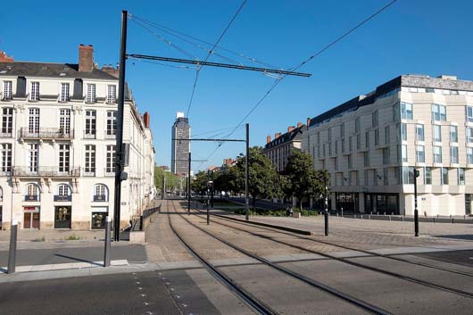 Image Des rues de Nantes désertes