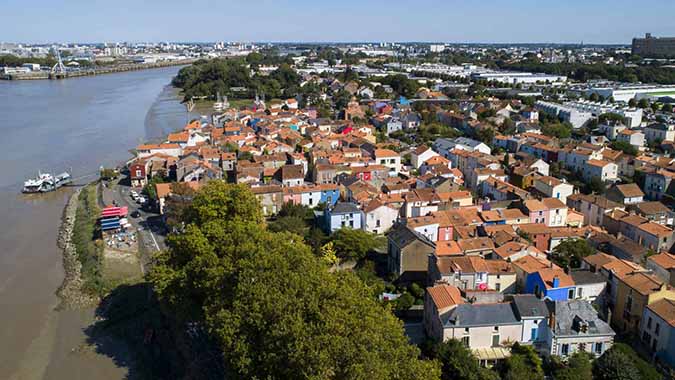 Trentemoult, sur la rive sud de la Loire