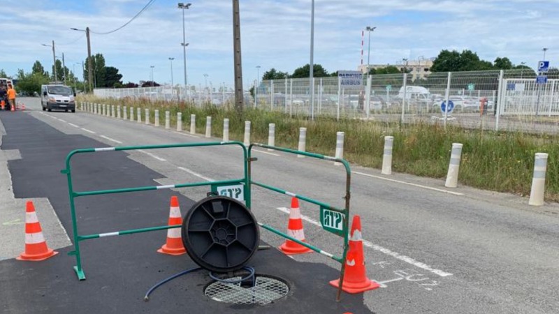 A Bouguenais, la rue de l'aviation entre en travaux.